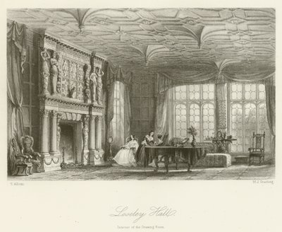 Loseley Hall, Interieur van de Tekenzaal door after Thomas Allom