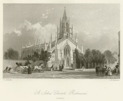St Johns Kerk, Richmond, 1840 door after Thomas Allom
