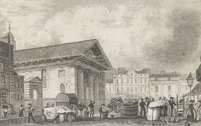 St Pauls Covent Garden, ca. 1810 door Thomas Hosmer after Shepherd