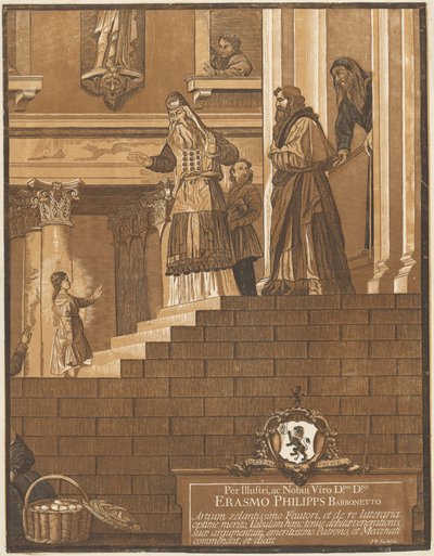Presentatie van de Maagd in de Tempel (Rechter Paneel) door after Titian John Baptist Jackson