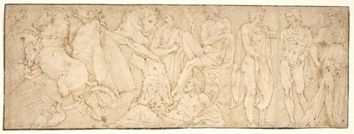 De val van Phaeton. Naar een antieke sarcofaag door after Ubekendt Ubekendt