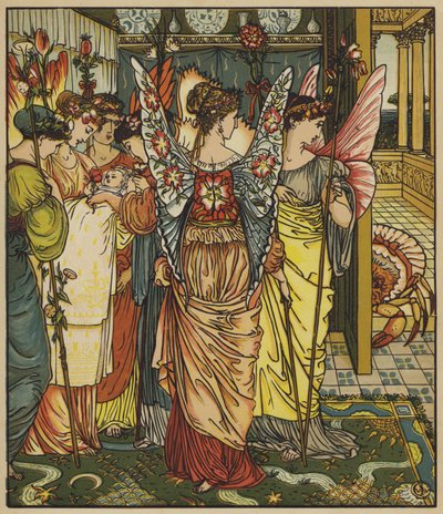 Verschijning van de feeënkrab door after Walter Crane