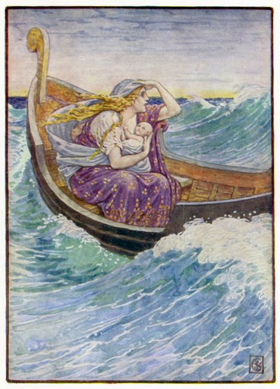 Twee dagen en twee nachten werd de boot heen en weer geslingerd door after Walter Crane