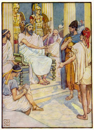 Solon, de wijze wetgever van Athene door after Walter Crane