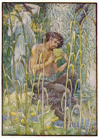 Zoet, doordringend zoet was de muziek van Pans fluit door after Walter Crane