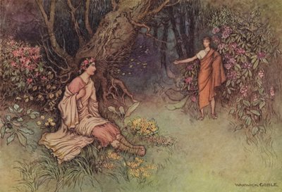 Geoffrey Chaucer, Het Verhaal van de Ridder door after Warwick Goble