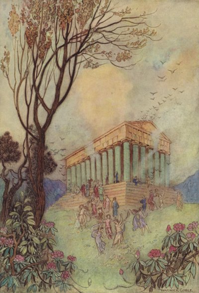 Geoffrey Chaucer, Het Parlement van de Vogels door after Warwick Goble
