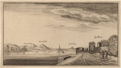 Uitzicht op Lewenberg door after Wenceslaus Hollar