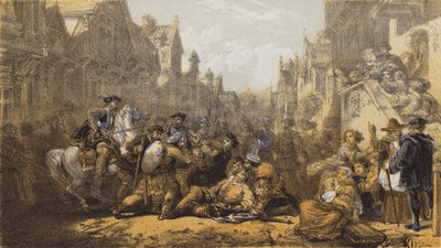 Oud Linlithgow, moord op regent Moray door after William Allan