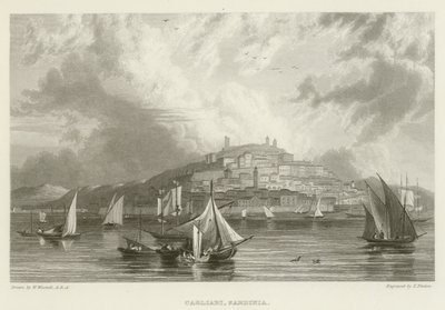 Cagliari, Sardinië door William after Westall