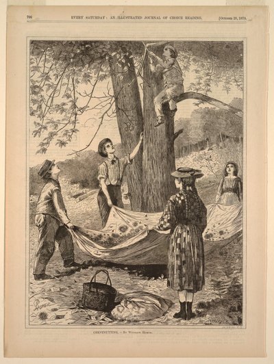 Kastanjes Plukken door after Winslow Homer
