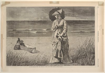 Op het strand, twee is gezelschap, drie is teveel door after Winslow Homer