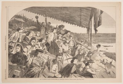 Onze Waterplaatsen – Paardenrennen in Saratoga door after Winslow Homer