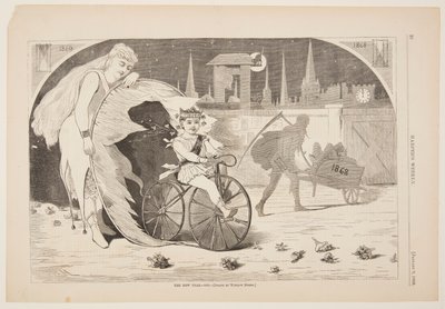 Het Nieuwe Jaar – 1869 door after Winslow Homer