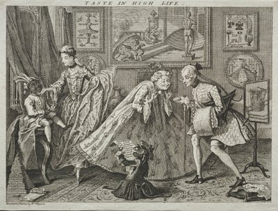 Smaak in het hoge leven door after a design by William Hogarth