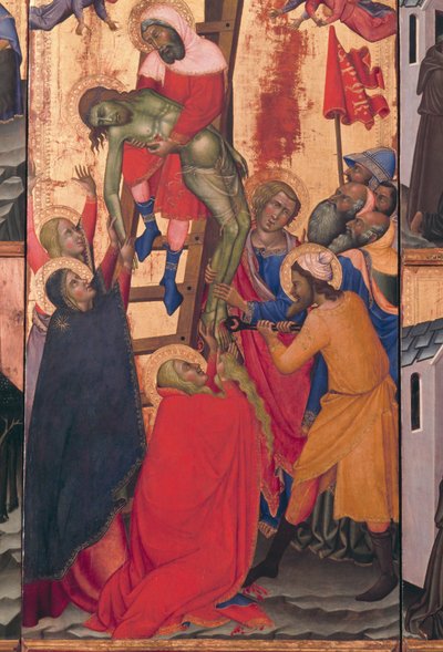 Aflossing van Christus van het kruis door also Manfredi de Battilori Bartolo di Fredi
