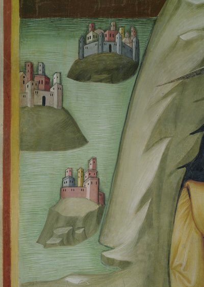 Detail van de Slachting van de Dienaren en Herders van Job door also Manfredi de Battilori Bartolo di Fredi