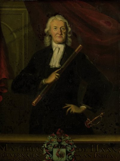 Portret van Mattheus de Haan, Gouverneur-Generaal van Nederlands-Indië door anonymous (copy after)