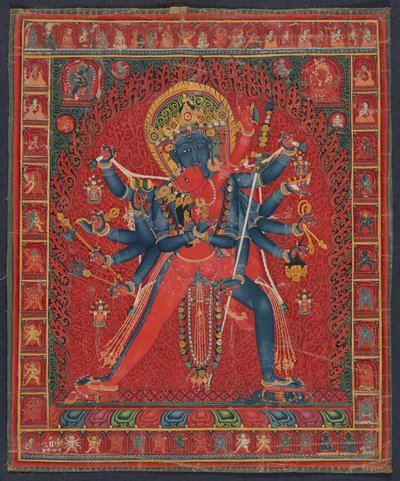 Chakrasamvara en gemalin Vajravarahi door anonymous 