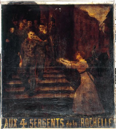 Frans: Aux quatre sergents de La Rochelle (II). Bord van de herbergier. 3, boulevard Beaumarchais, 11e arrondissement, Parijs door anonymous 