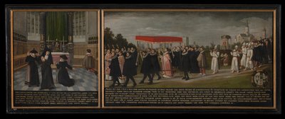 Genezing en processie tegen de pest in 1604 door anonymous 