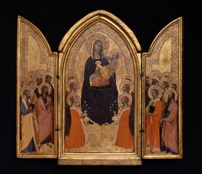 Madonna en kind met heiligen (het Sterbini-triptiek) door anonymous 