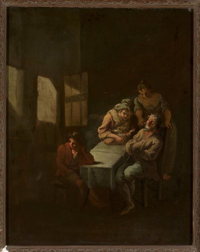 Scène in een interieur door anonymous 