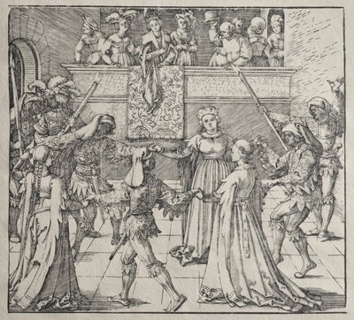 Het Maskerbal door attributed to Albrecht Dürer