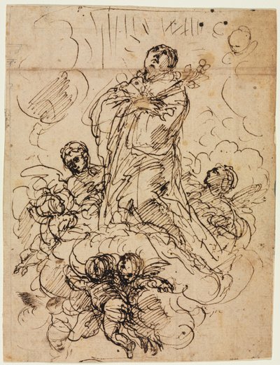 Apotheose van een Heilige door attributed to Antonio Domenico Gabbiani