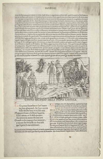 Dante en Virgil met de visioen van Beatrice door attributed to Baccio Baldini (Italian, c. 1436 1487)