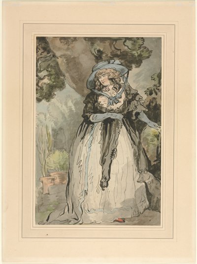 Mevrouw Samuel Howitt (geboren Elizabeth Rowlandaon) door attributed to George Murgatroyd Woodward