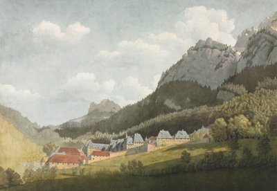 Landschap van de Grande Chartreuse door attributed to Jean Lubin Vauzelle