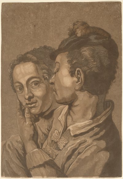Twee Geliefden door attributed to John Baptist Jackson, probably after Giovanni Battista Piazzetta