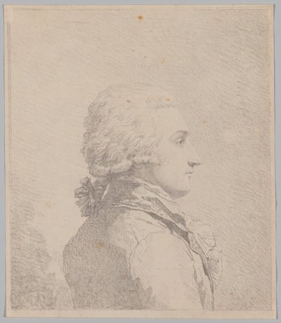 Profielportret van een man door attributed to Louis Rolland Trinquesse