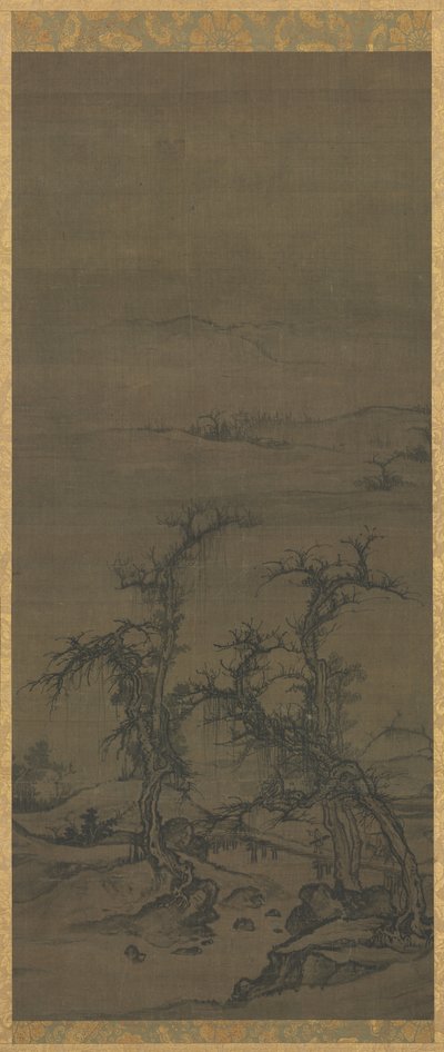 Een Qin dragen op bezoek door attributed to Luo Zhichuan