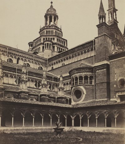 De Kleine Kloostergang van het Klooster in Pavia door attributed to Maurizio Lotze