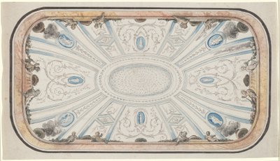 Ontwerp voor een plafond door attributed to Mauro Antonio Tesi