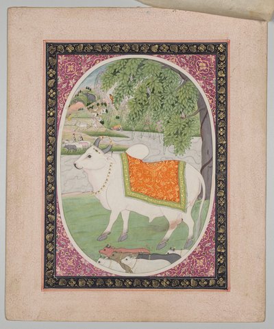 Stier, uit een Mandi Astrologie Serie door attributed to Sanju