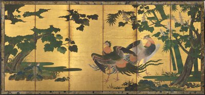 Feniksen en Paulownia door attributed to Tosa Mitsuyoshi
