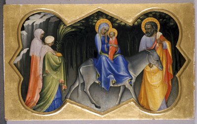 De Vlucht naar Egypte, ca.1405 door c.1370 1425 Lorenzo Monaco