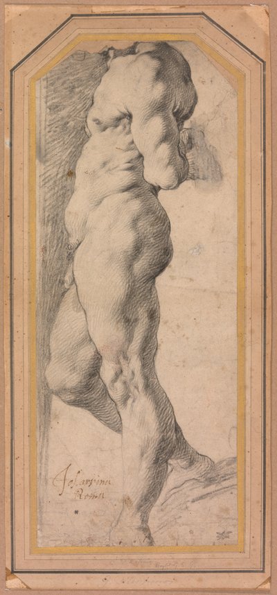 Studie van een staand mannelijk naakt door called Cavaliere d