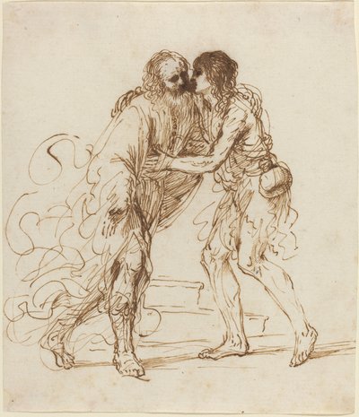 De Terugkeer van de Verloren Zoon door called Guercino Giovanni Francesco Barbieri