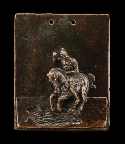 De dood van Marcus Curtius door called Riccio Andrea Briosco