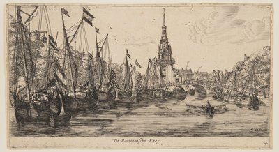 De Roowaensche Kaey, van Gezicht op Amsterdam door called Zeeman Reinier Nooms