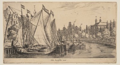 Het Leytsche veer, from Views of Amsterdam door called Zeeman Reinier Nooms
