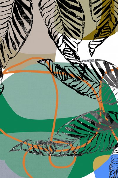 Abstract: Zwarte bladeren met kleur nr. 2 door cartissi