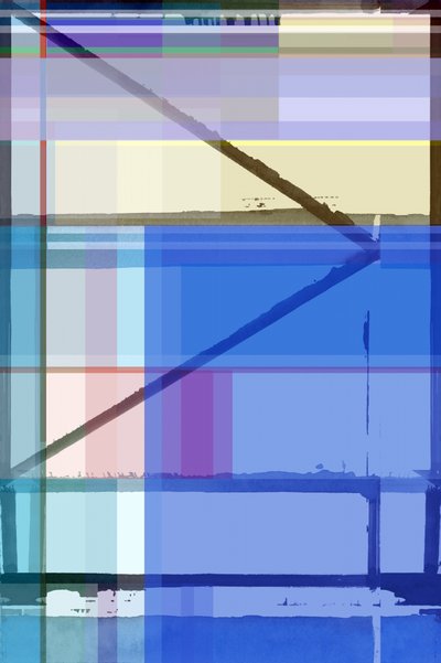 Abstracte blauwe geometrie door cartissi