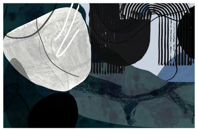 Abstracte blauwe vormen door cartissi
