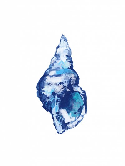 Abstracte blauwe schelp door cartissi