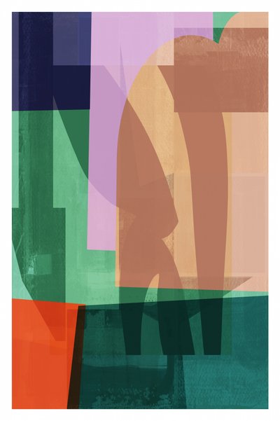 Abstracte kleurblokken in laagjes door cartissi